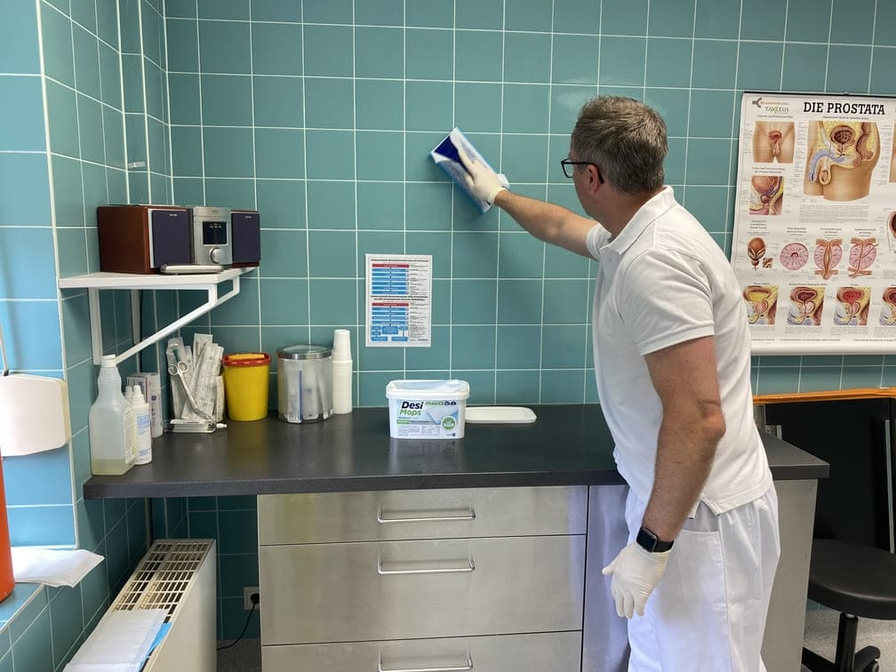 DesiMops surface disinfection practice