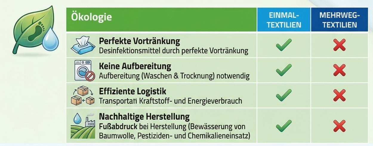 Comparaison écologie : textiles jetables vs. réutilisables