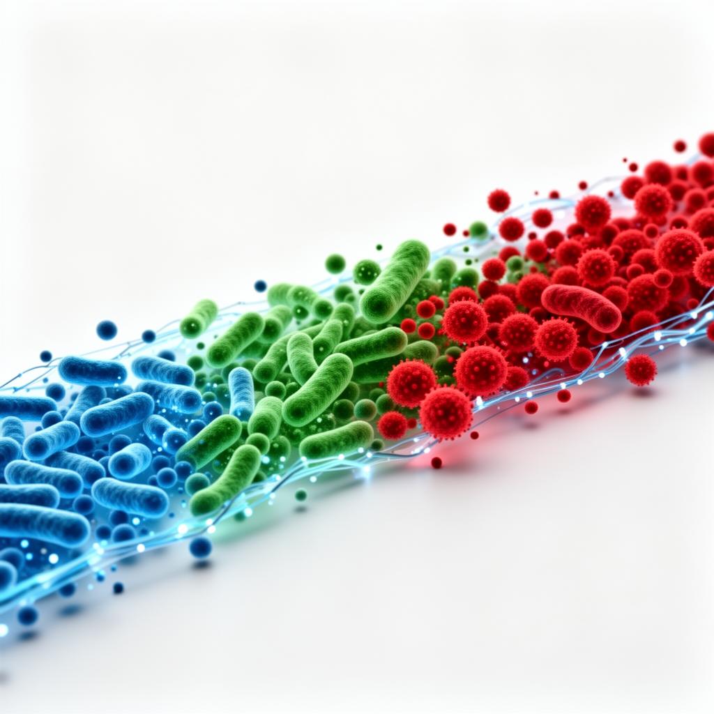 Probiotic microorganisms displacing harmful germs on surfaces