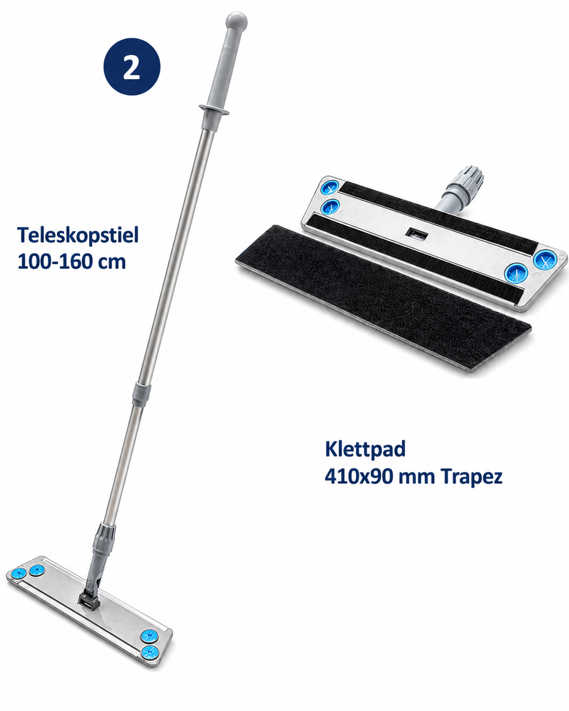 Wischset Kletthalter 40 cm