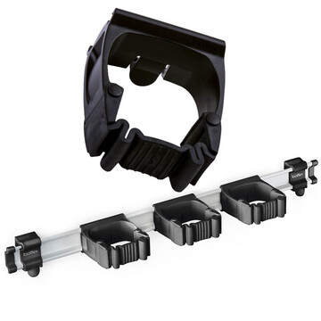 Toolflex aluminium rail 54 cm with 3 holders in black