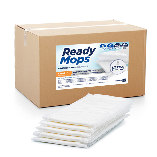 CleaningBox Absorbent Spill mops, 42x13 cm, white, 100 pc.