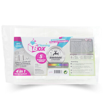 CleaningBox 4-in-1 Cleaning Wipes Stainless Steel &...