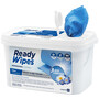 CleaningBox 5-in-1 Compostable ReadyWipes furniture & surfaces 50s Dispenser box blue, 30x30 cm