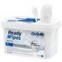 CleaningBox 5-in-1 Compostable ReadyWipes Glass & Window 50s Dispenser Box White, 30x30 cm
