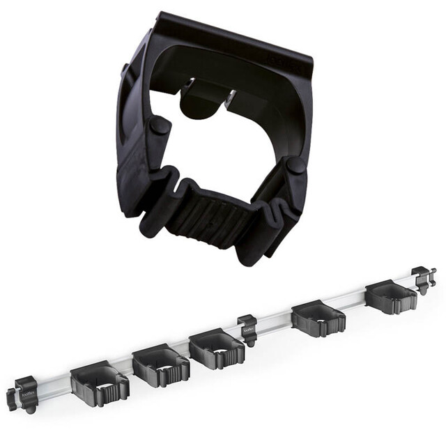Toolflex aluminium rail 94 cm with 5 holders in black