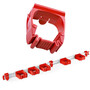 Toolflex aluminium rail 94 cm with 5 holders in red