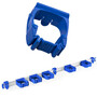 Toolflex aluminium rail 94 cm with 5 holders in blue