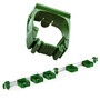 Toolflex aluminium rail 94 cm with 5 holders in green
