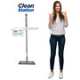 CleanStation with 1 x box holder standard box and 1 x mop handle holder, 54 cm, White