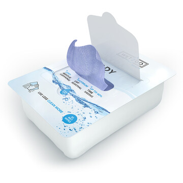 CleaningBox Wet2Go Reinigungstcher, 35 x 30 cm, blau, 20...