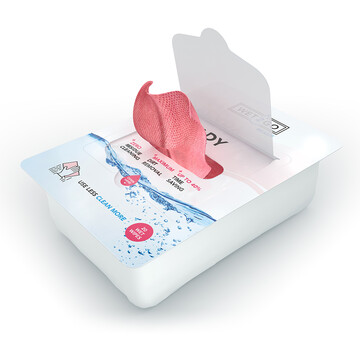 CleaningBox Wet2Go Reinigungstcher, 35 x 30 cm, pink, 20...