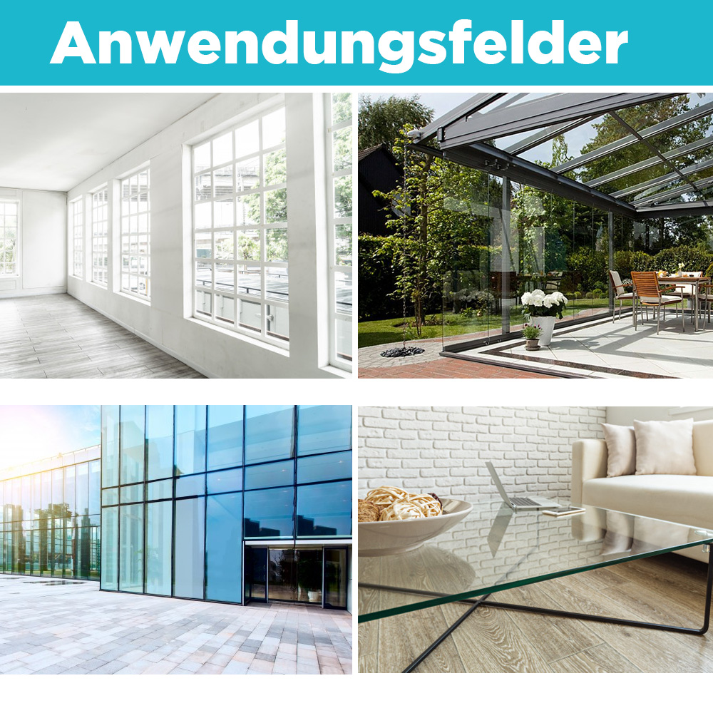 Anwendungsfelder für CleaningBox 5-in-1 Reinigungstücher Glas & Fenster