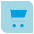 Icon Blau Einkaufswagen