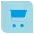 Icon Blau Einkaufswagen